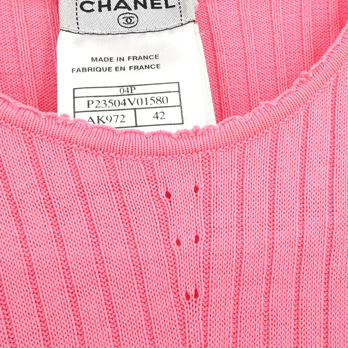 Chanel 2004 Short Sleeve Top Pink #42