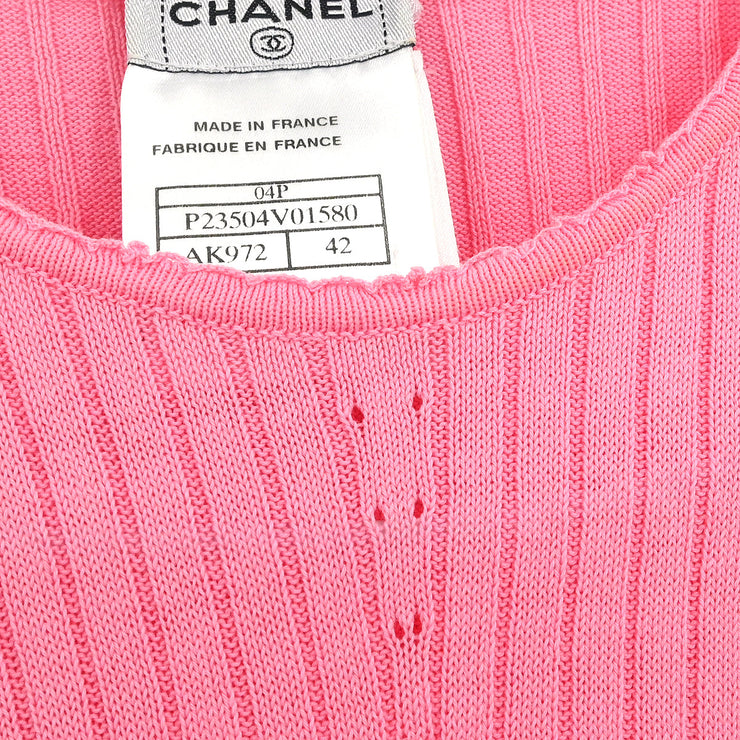 Chanel 2004 Short Sleeve Top Pink 04P #42