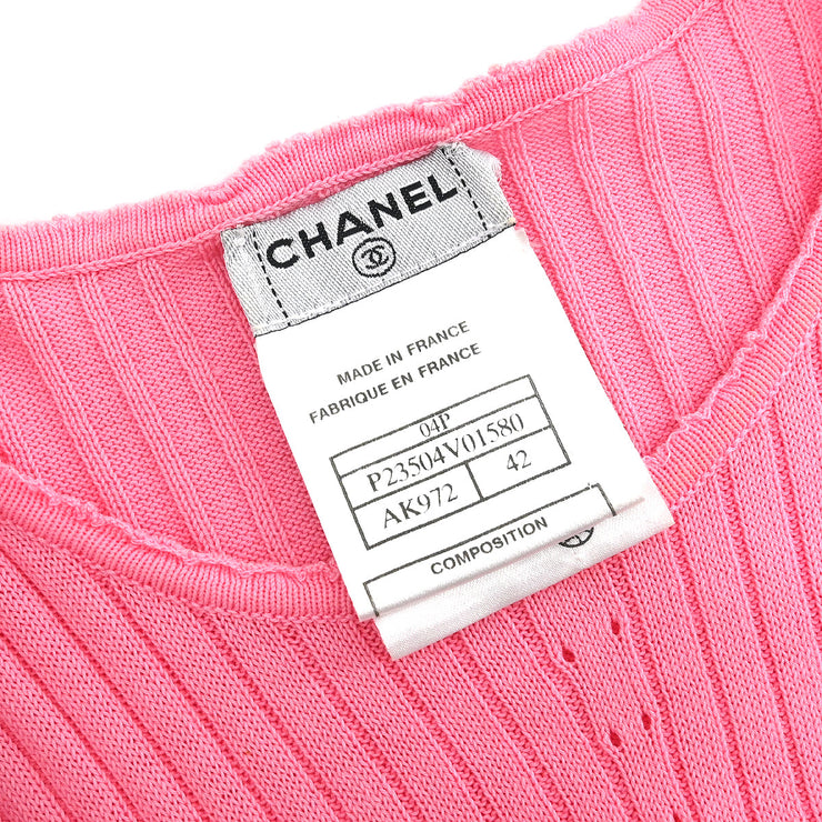 Chanel 2004 Short Sleeve Top Pink 04P #42