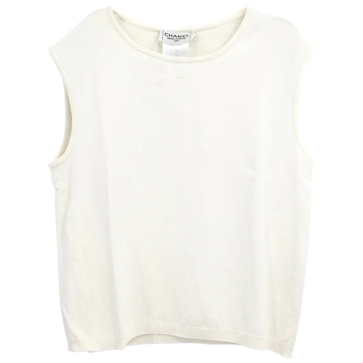 Chanel 1998 Sleeveless Top White #42