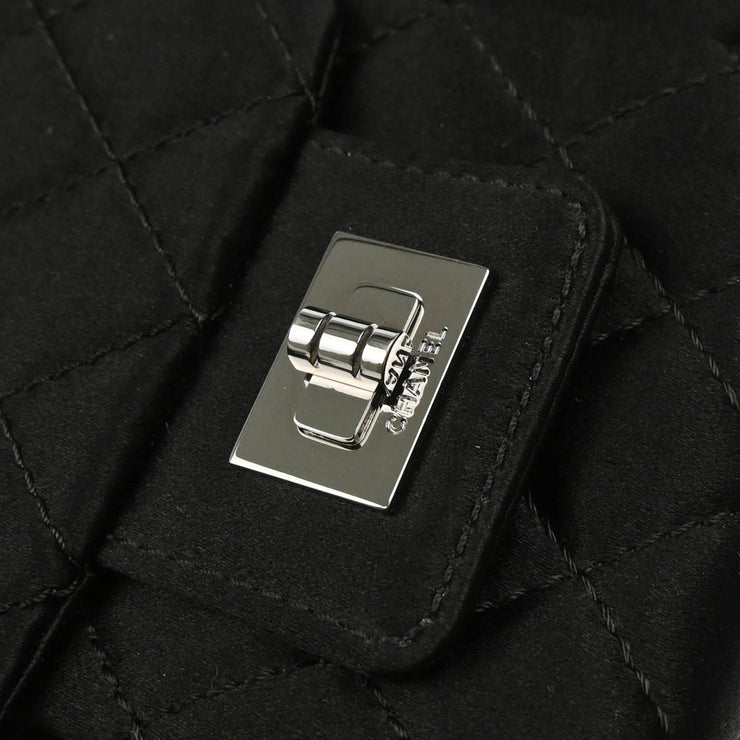 Chanel 2006-2008 Black Satin Bow Shoulder Bag