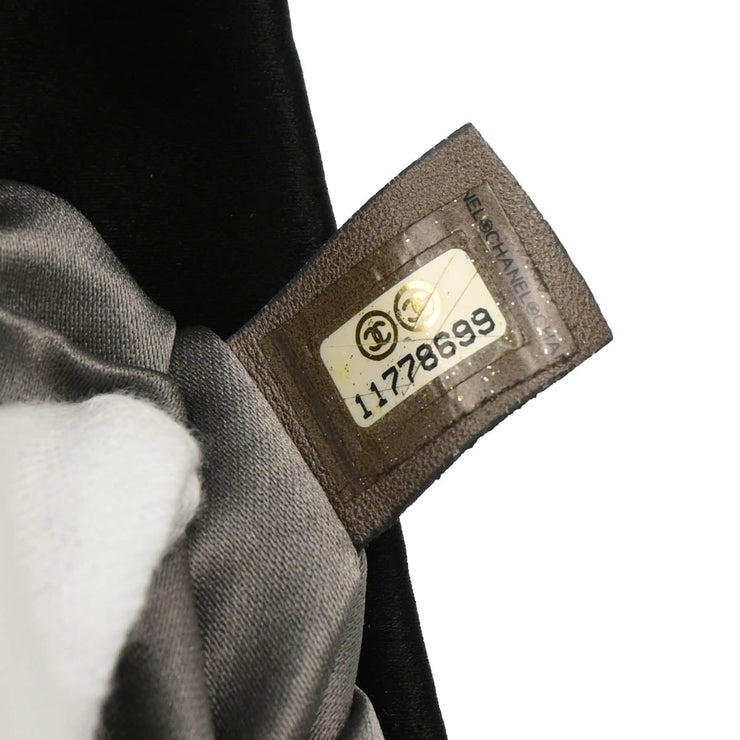 Chanel 2006-2008 Black Satin Bow Shoulder Bag