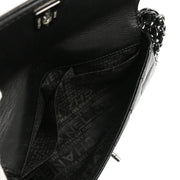 Chanel 2003-2004 Black Lambskin Choco Bar Handbag
