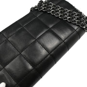Chanel 2003-2004 Black Lambskin Choco Bar Handbag