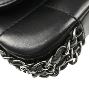 Chanel 2003-2004 Black Lambskin Choco Bar Handbag