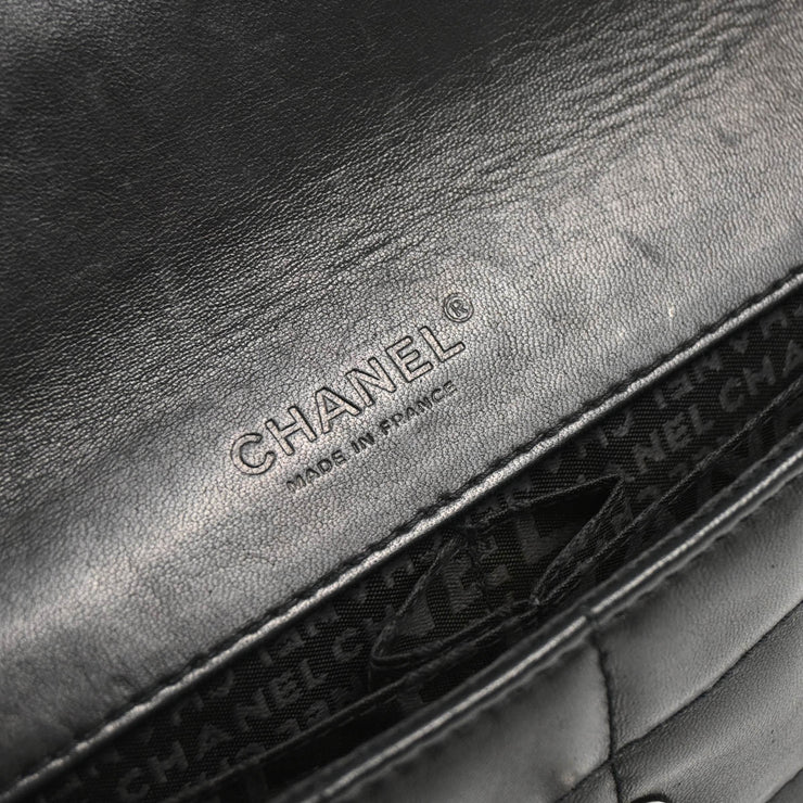 Chanel 2003-2004 Black Lambskin Choco Bar Handbag