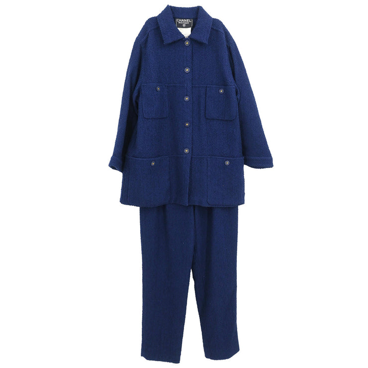 Chanel 1994 Setup Jacket Pants Navy #38