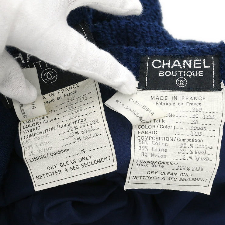 Chanel 1994 Setup Jacket Pants Navy #38
