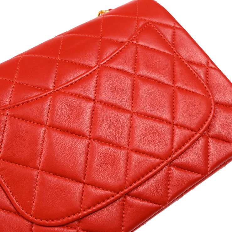 Chanel 1997-1999 Red Lambskin Mini Classic Square Flap Shoulder Bag 17