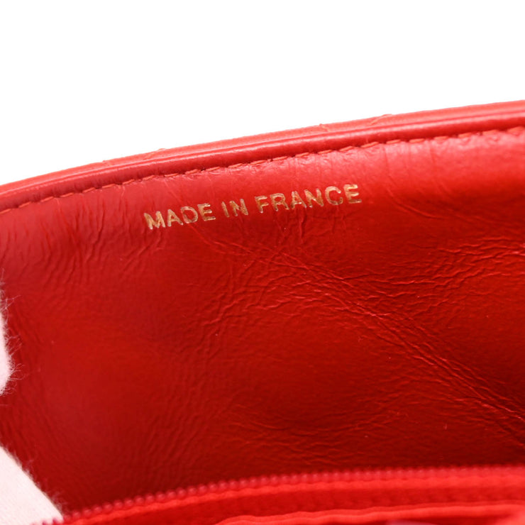 Chanel 1997-1999 Red Lambskin Mini Classic Square Flap Shoulder Bag 17