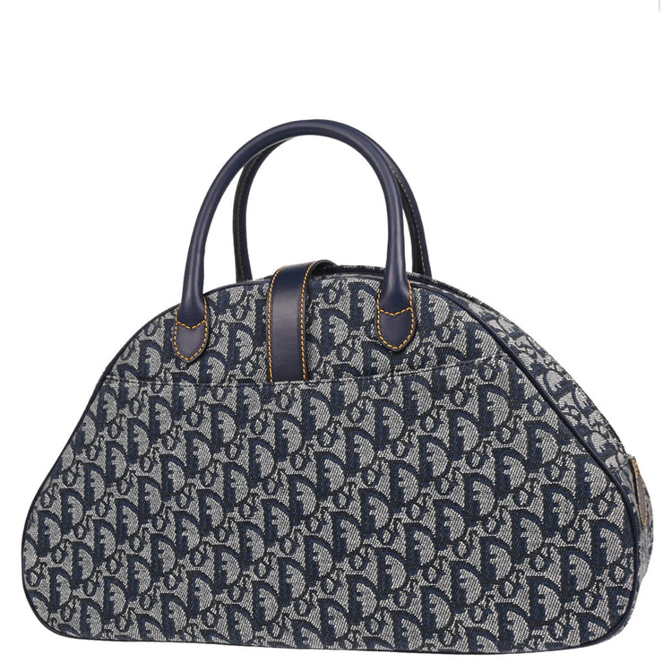 Christian Dior 2000 Navy Double Saddle Trotter Handbag