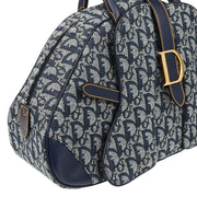 Christian Dior 2000 Navy Double Saddle Trotter Handbag