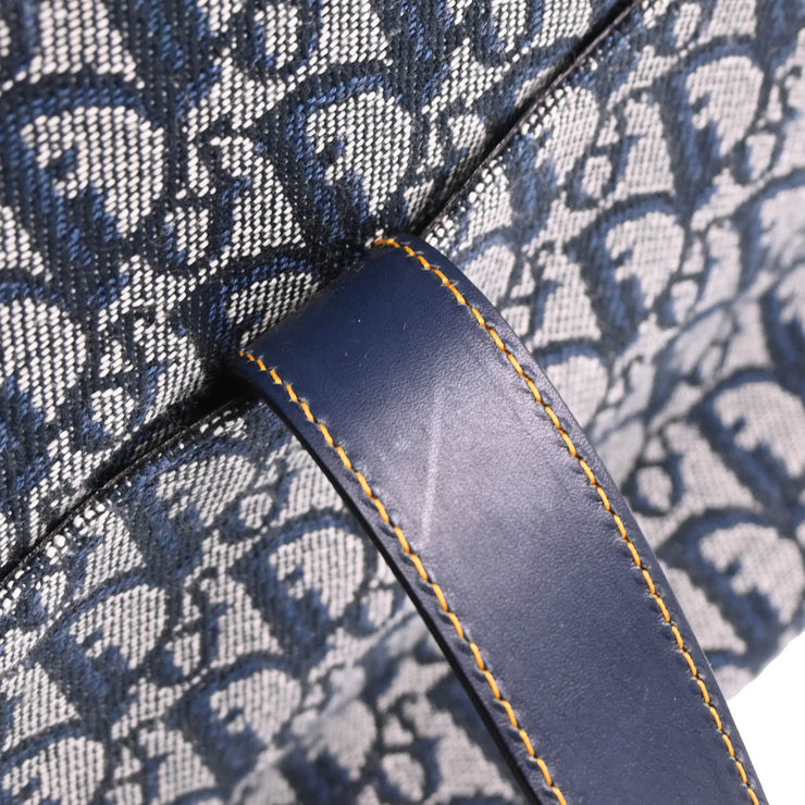 Christian Dior 2000 Navy Double Saddle Trotter Handbag