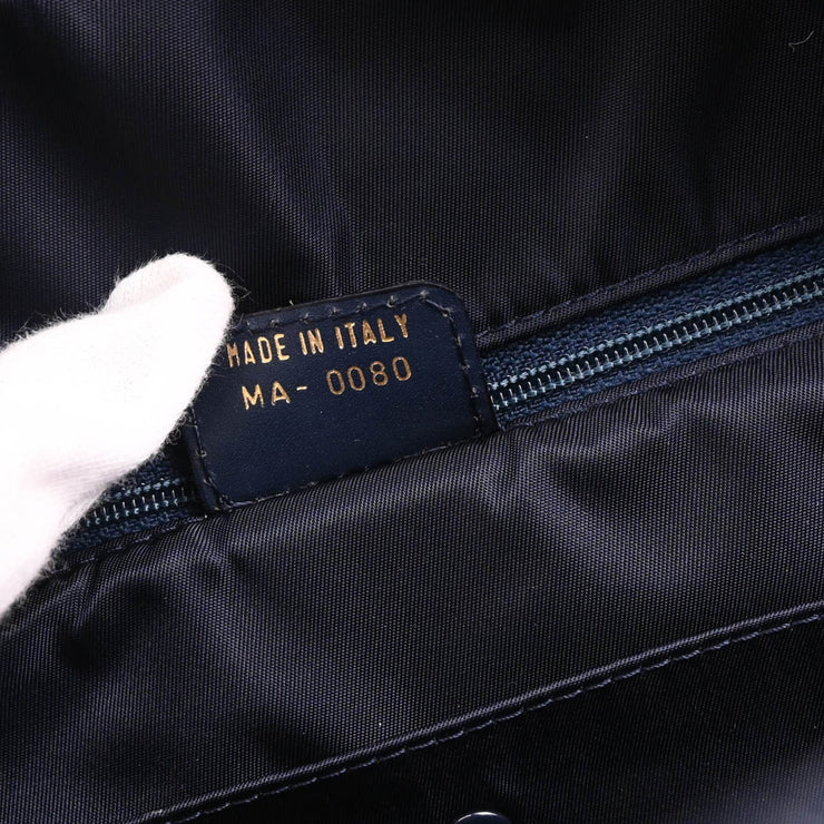 Christian Dior 2000 Navy Double Saddle Trotter Handbag
