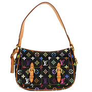 Louis Vuitton 2005 Black Monogram Multicolor Lodge PM Handbag M40054