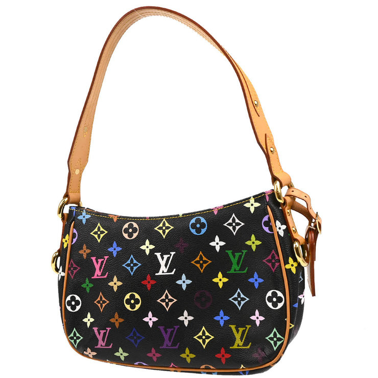 Louis Vuitton 2005 Black Monogram Multicolor Lodge PM Handbag M40054