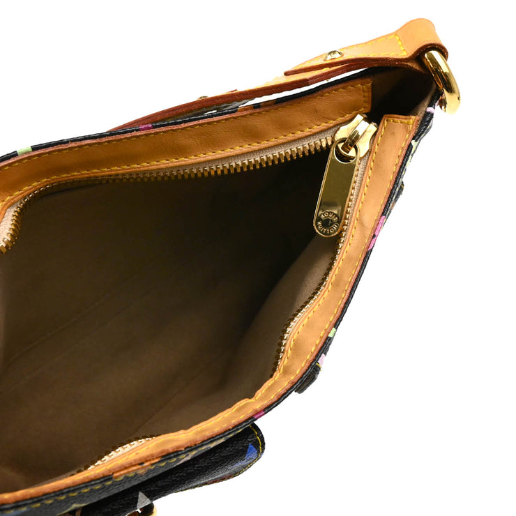 Louis Vuitton 2005 Black Monogram Multicolor Lodge PM Handbag M40054