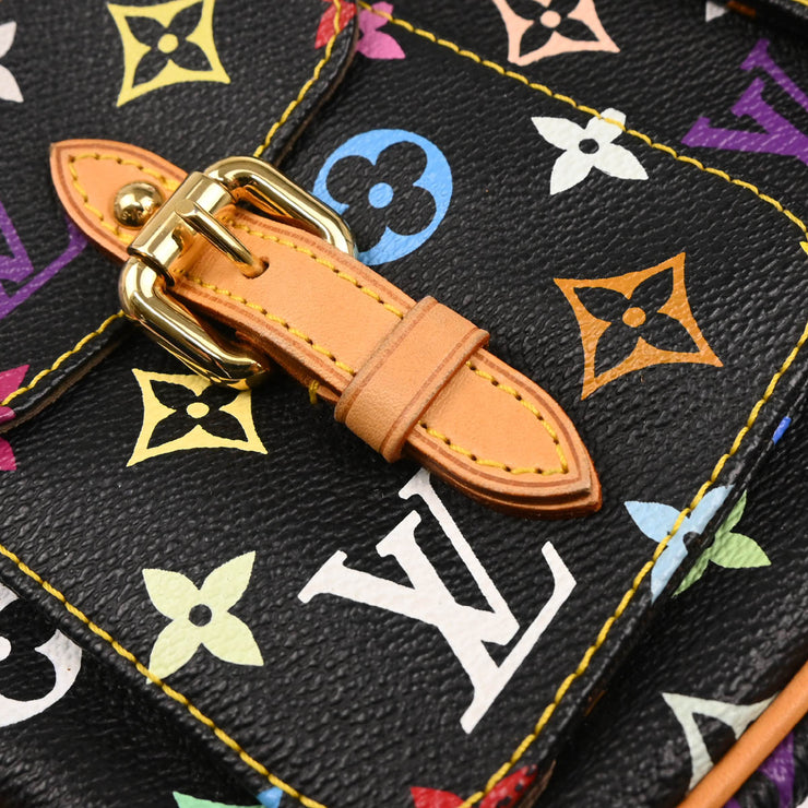 Louis Vuitton 2005 Black Monogram Multicolor Lodge PM Handbag M40054