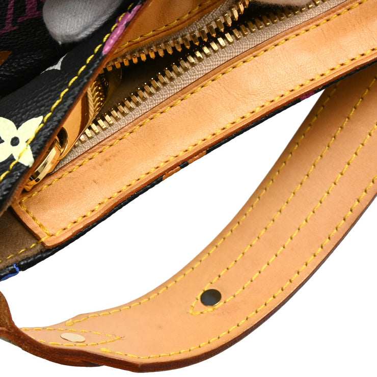 Louis Vuitton 2005 Black Monogram Multicolor Lodge PM Handbag M40054