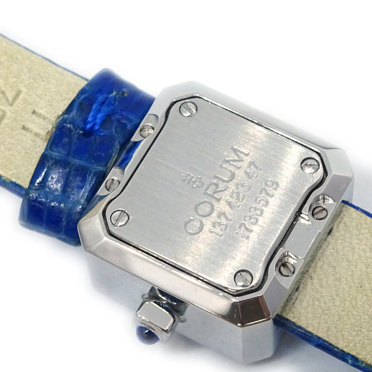 Corum * Sugar Cube Ref.137.423.47 Quartz Watch SS Diamond