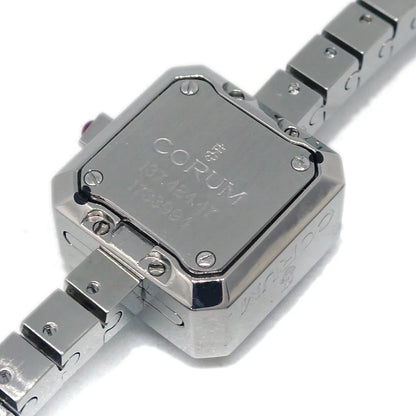 Corum Sugar Cube Ref.137.424.47 Quartz Watch SS Diamond