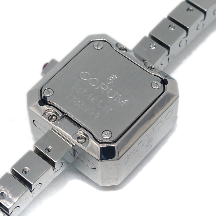 Corum Sugar Cube Ref.137.424.47 Quartz Watch SS Diamond