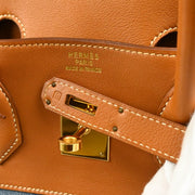 Hermes * 1998 Blue Denim Birkin 35 Handbag
