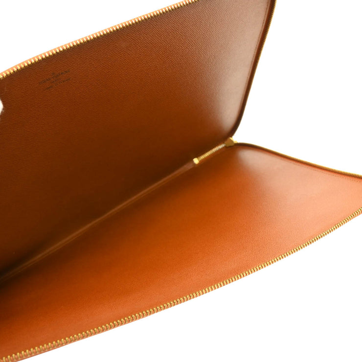 Louis Vuitton 1998 Brown Epi Poche Documents 38 Business Bag M54498