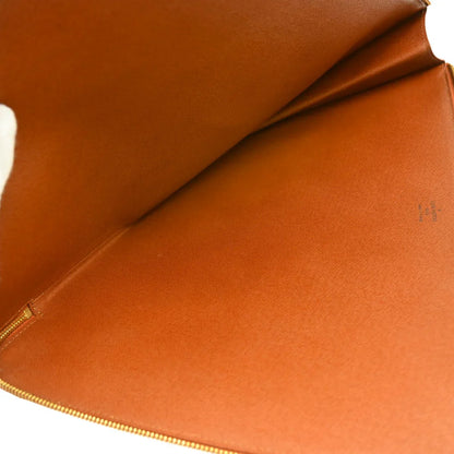 Louis Vuitton 1998 Brown Epi Poche Documents 38 Business Bag M54498