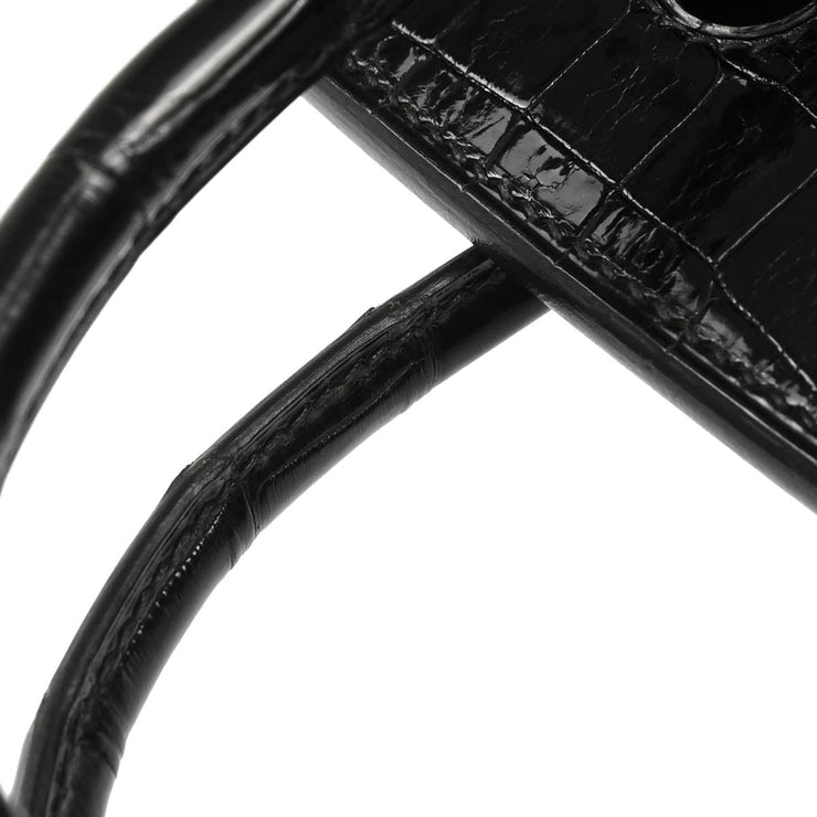 Hermes * 2005 Black Niloticus Crocodile Birkin 25 Handbag