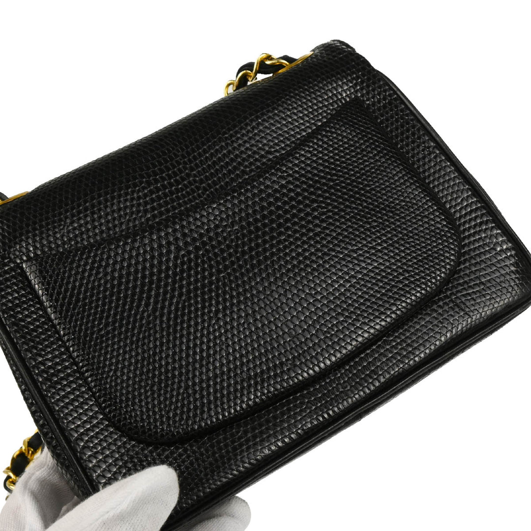 Chanel * 1989-1991 Black Lizard Shoulder Bag – AMORE Vintage