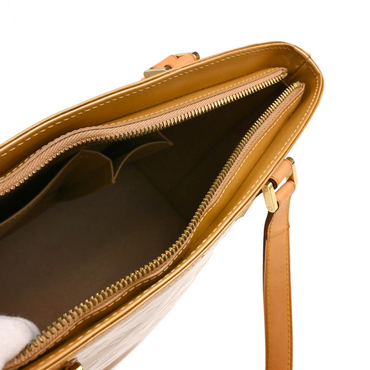 Louis Vuitton 2005 Beige Monogram Vernis Houston Tote Handbag M91340