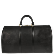 Louis Vuitton 1994 Black Epi Keepall 50 Travel Handbag M42962