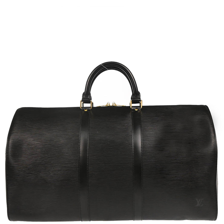Louis Vuitton 1994 Black Epi Keepall 50 Travel Handbag M42962