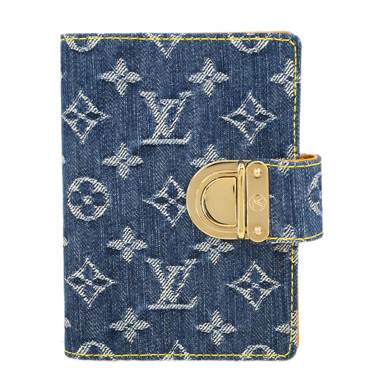 Louis Vuitton 2007 Monogram Denim Agenda PM Notebook Cover R20010 Small Good