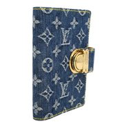 Louis Vuitton 2007 Monogram Denim Agenda PM Notebook Cover R20010 Small Good