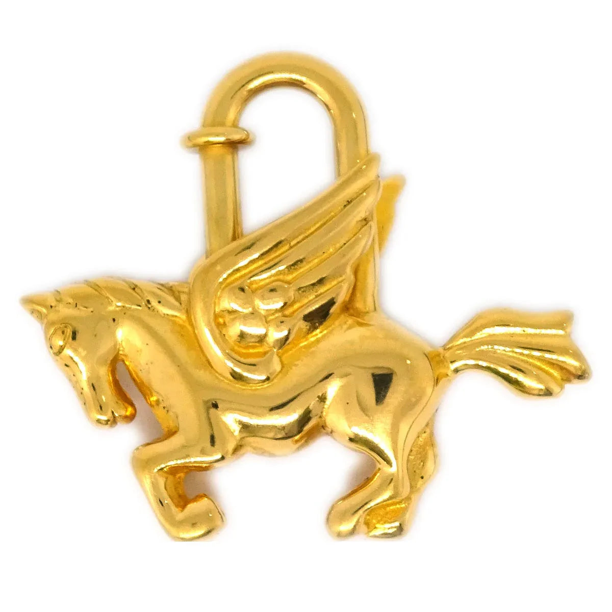 Hermes 1993 Le Cheval Pegasus Cadena Gold Small Good
