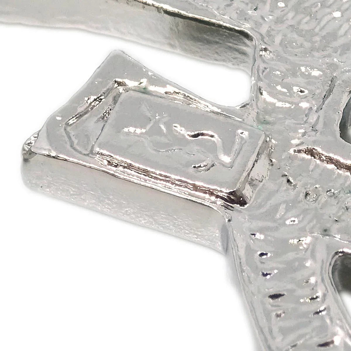Yves Saint Laurent Brooch Pin Rhinestone Silver