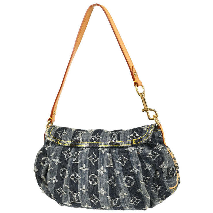 Louis Vuitton Blue Monogram Denim Mini Pleaty Raye Handbag M95333