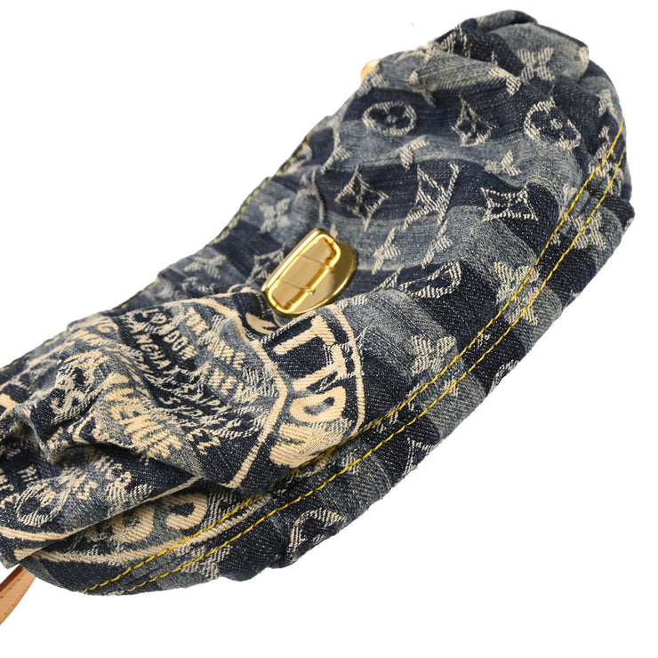 Louis Vuitton Blue Monogram Denim Mini Pleaty Raye Handbag M95333