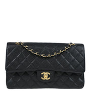 Chanel Black Caviar Medium Classic Double Flap Shoulder Bag