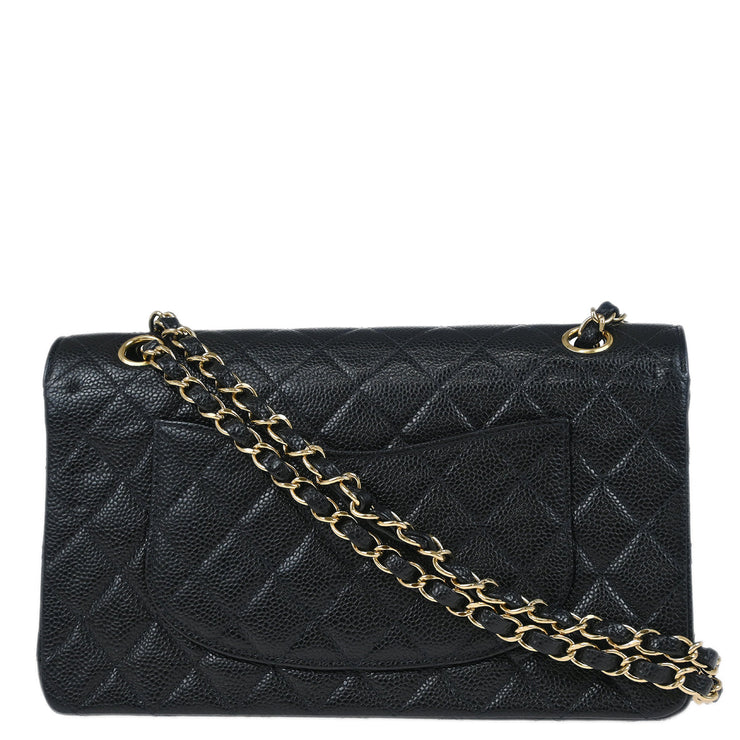 Chanel Black Caviar Medium Classic Double Flap Shoulder Bag