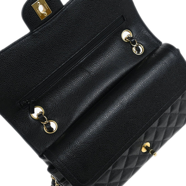 Chanel Black Caviar Medium Classic Double Flap Shoulder Bag