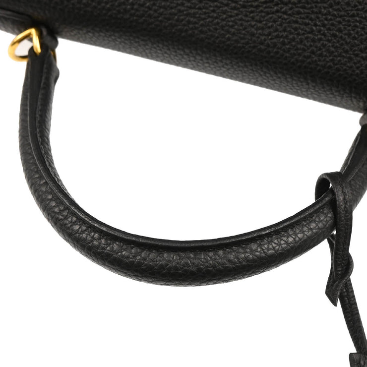 Hermes Black Togo Kelly 28 Retourne 2way Shoulder Handbag