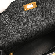 Hermes Black Togo Kelly 28 Retourne 2way Shoulder Handbag