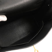Hermes Black Togo Kelly 28 Retourne 2way Shoulder Handbag