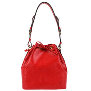 Louis Vuitton Red Epi Petite Noe Bucket Shoulder Bag M44107