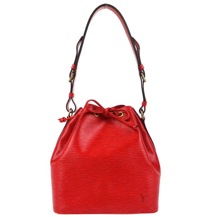 Louis Vuitton Red Epi Petite Noe Bucket Shoulder Bag M44107