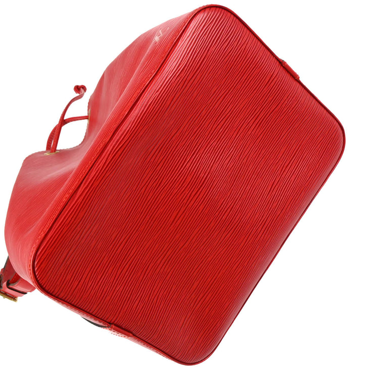 Louis Vuitton Red Epi Petite Noe Bucket Shoulder Bag M44107