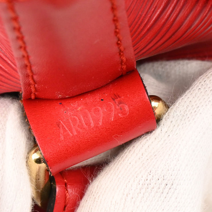 Louis Vuitton Red Epi Petite Noe Bucket Shoulder Bag M44107